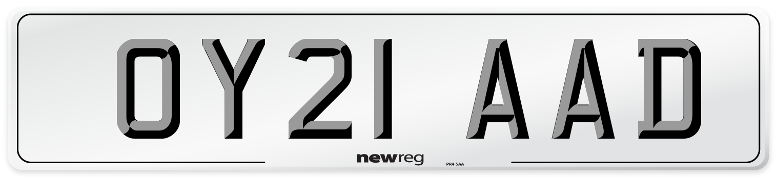 OY21 AAD Number Plate from New Reg